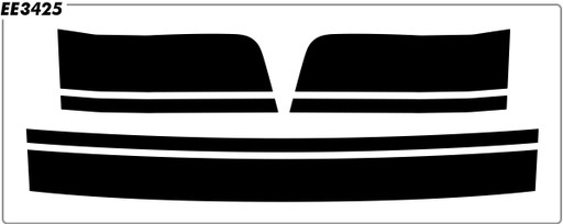 Dodge Challenger Tail Band Stripe (with Dip Spoiler) - Trunk & Sides - 15 & up Dodge Challenger Tail Band Stripe (with Dip Spoiler) - Trunk & Sides - 15 & up