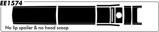 Ford Mustang Pony Center Stripe WS with spoiler - Rally - 10 thru 12 Ford Mustang Pony Center Stripe WS with spoiler - Rally - 10 thru 12