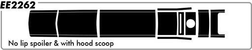 Ford Mustang Pony Center Stripe with hood scoop w/o spoiler - Rally - 10 thru 12 Ford Mustang Pony Center Stripe with hood scoop w/o spoiler - Rally - 10 thru 12