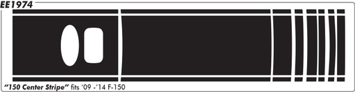 Ford F-150 Center Stripe - Hood & Tailgate  - 09 thru 14 Ford F-150 Center Stripe - Hood & Tailgate  - 09 thru 14