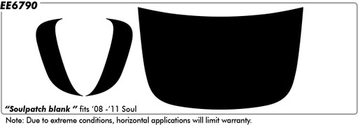 "Soul Patch"  (Blank) - Kia Soul -  2008 thru 2011 "Soul Patch"  (Blank) - Kia Soul -  2008 thru 2011