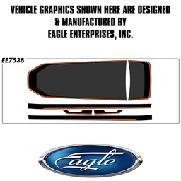 Sport"Supersonic" Blk/Gray/Org  Digital Print - Ford Mustang - 2015 thru 2023 Sport"Supersonic" Blk/Gray/Org  Digital Print - Ford Mustang - 2015 thru 2023