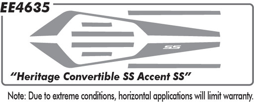 Chevy Camaro "16 Heritage Convertible SS Accent" (SS Name) (Raised Spoiler) - 2016 to 2018