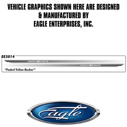 "Faded Triline Rocker" (Mustang) (Screen Print) - Ford Mustang -  2015 thru 2017 "Faded Triline Rocker" (Mustang) (Screen Print) - Ford Mustang -  2015 thru 2017