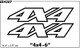 Versatile Auto Graphic Kits 4x4 #6 (16.4"x 3.5" each) - Side