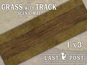 MAT002 Grass with Track Scenic Mat (1'x3')