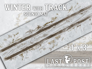 MAT008 Winter with Track Scenic Mat (1'x3')