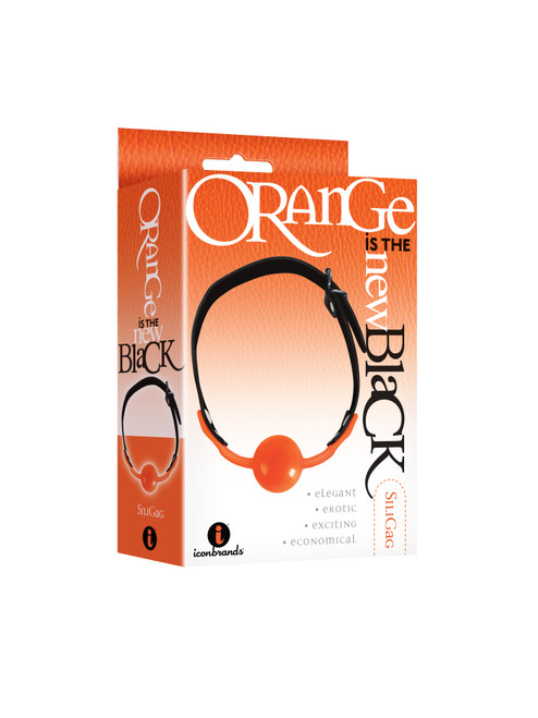 ICB2323-2 ORANGE IS THE NEW BLK-SILICONE GAG