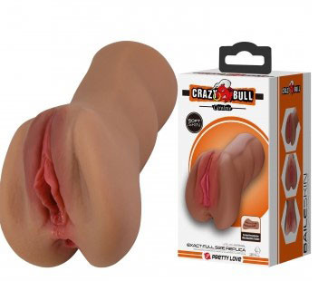 BM-009237N-1 CAROLINE REALISTIC VAGINA MASTURBATOR- BROWN