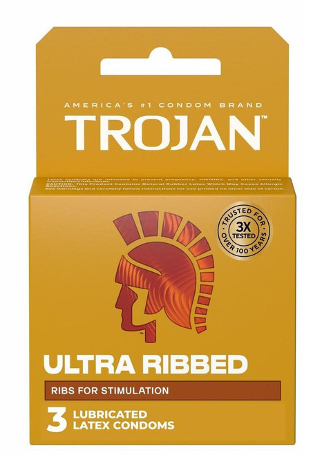 PM94050 TROJAN:ULTRA RIBBED LUBRICATED