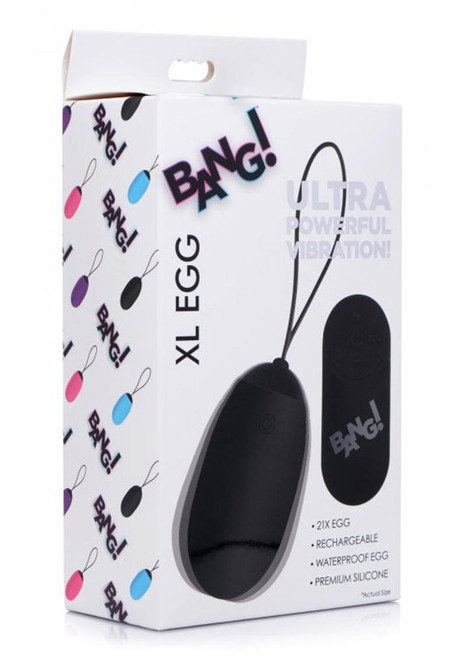 XR-AG331-BLK BANG XL SILICONE VIBRA EGG