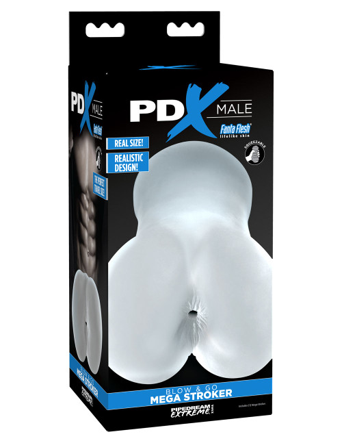 PD3789-20 PDX MALE BLOW & GO MEGA STROKER-CLR