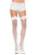 LA-1911 O/S WHT SHEER THIGH HI W/SATIN BOW