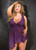 HOT-96618Q PPL LACE BABYDOLL W/G-STRING