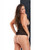 LAPD-VIP-1000BLKQ 2PC PEEK-A-BOO BABYDOLL & G-STRING