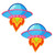 NN-FA-UFO-NS FREAKING AWESOME BLUE UFO GLITTER PASTIES