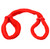 PD3867-15 FETISH FANT. SILK ROPE LOVE CUFFS -RED