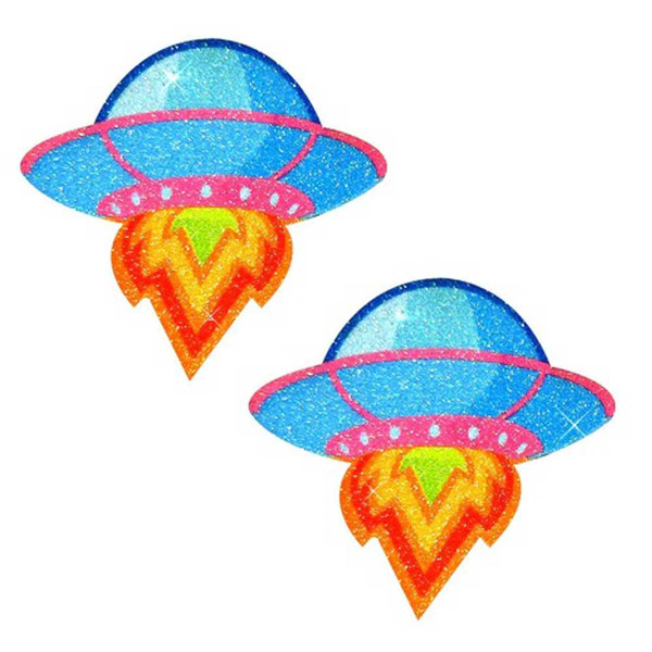 NN-FA-UFO-NS FREAKING AWESOME BLUE UFO GLITTER PASTIES