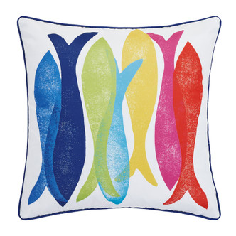 Festive Fish Bright Printed 20 x 20 Pillow