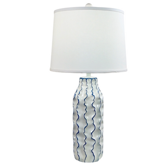 Seaside Blue Wave Table Lamp