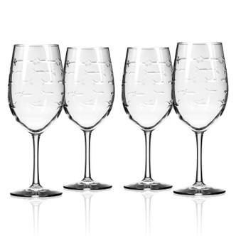 School of Fish Large Wine Goblets - Set of 4 group shot