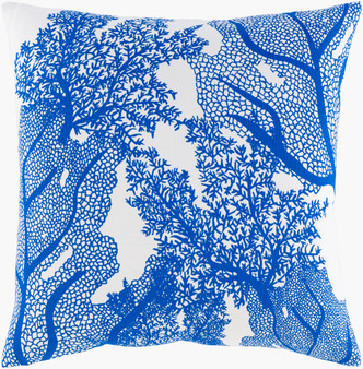 Royal Blue Sea Coral Cottage Pillow Royal Blue Sea Coral Cottage Pillow