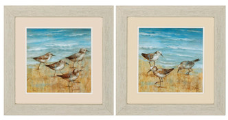 Sand and Shore Sandpiper Framed Prints -Set of 2