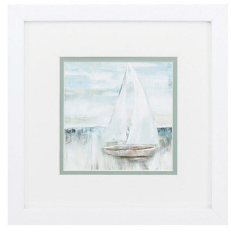 Calm Sailing Cottage Framed Prints - Set of Two.1