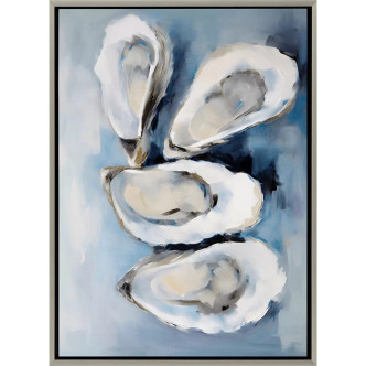 Effervescent Four Oysters Canvas Art