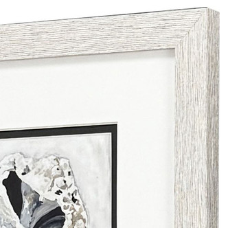 Tide Washed Ocean Shell Treasure Set of Two Prints close up matting and frame