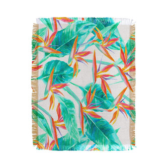 Bright Bird of Paradise Double Woven Throw main image
