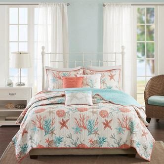 Pebble Beach Quilted Coverlet King Size Set view 2