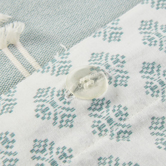 Kai Embellished Aqua  Duvet Set buttons