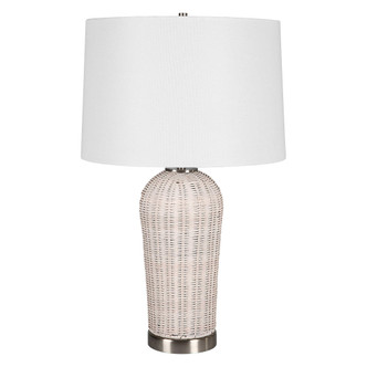 Nantucket White Wicker Table Lamp