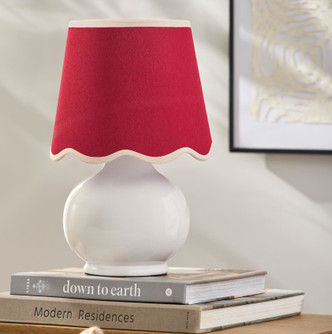Cockle Cove Red Shade Accent Lamp