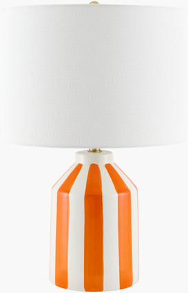 Creamsicle Cabana Stripes Accent Table Lamp