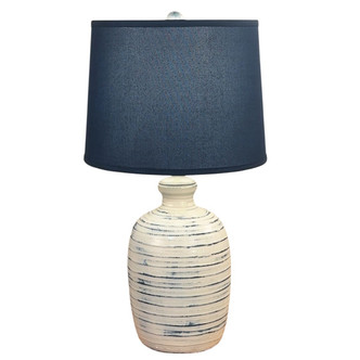 Tide Lines Table Lamp with Navy Blue Shade