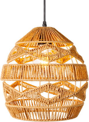 Bali Woven Rattan 1-Light Pendant light on