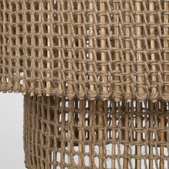 Bayside Woven Jute 1-Light Pendant Chandelier close up details