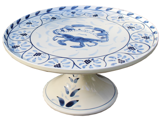 Blue Crab Bay Cake Stand Serving Piece