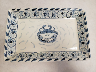 Blue Crab Bay Rectangle Serving Tray