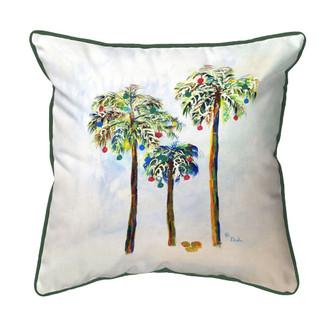 Holiday Three Palms Pillow
