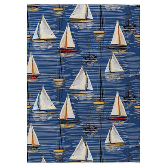 Blue Regatta Sailboat Area Rug Blue Regatta Sailboat Area Rug