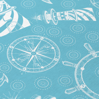 On the Cape Aqua Indoor-Outdoor Washable Rug close up pattern On the Cape Aqua Indoor-Outdoor Washable Rug close up pattern