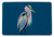 Grand Blue Heron on Blue Door Mat smaller size