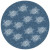 Shell Bay Navy Blue Sea Turtle Indoor-Outdoor Rug round rug