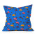 Royal Blue Beach Umbrellas and Starfish Indoor-Outdoor Pillow
