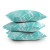 Breezy Turquoise Palm Leaves Outdoor Throw Pillow stack