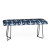 Chevron Navy Anchors Bench black legs