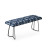 Chevron Navy Anchors Bench black legs angle